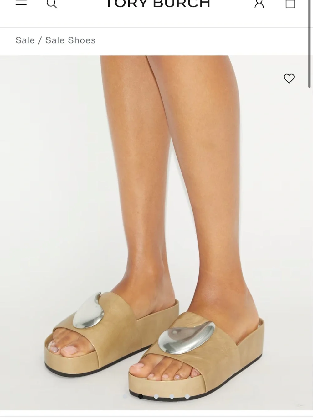 Tory Burch Tan Patos Platform Slides